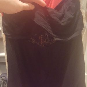 Strapless top with sequin detail